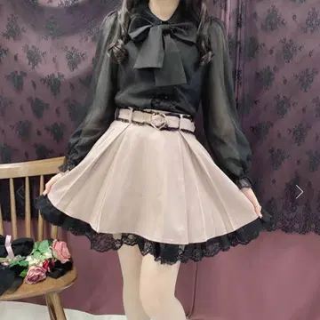 종이 택 포함 미개봉 새상품 ROJITA 하트 버클 박스 턱 스커트