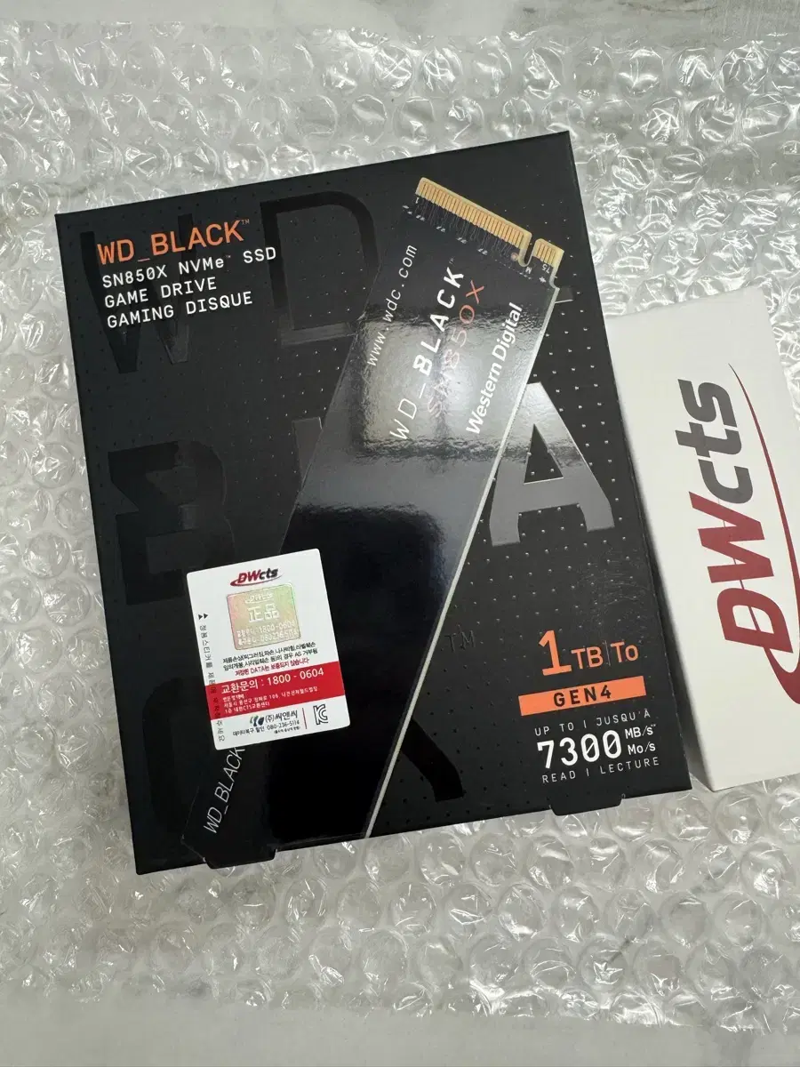 WD sn850x 1tb 정품+방열판 미개봉