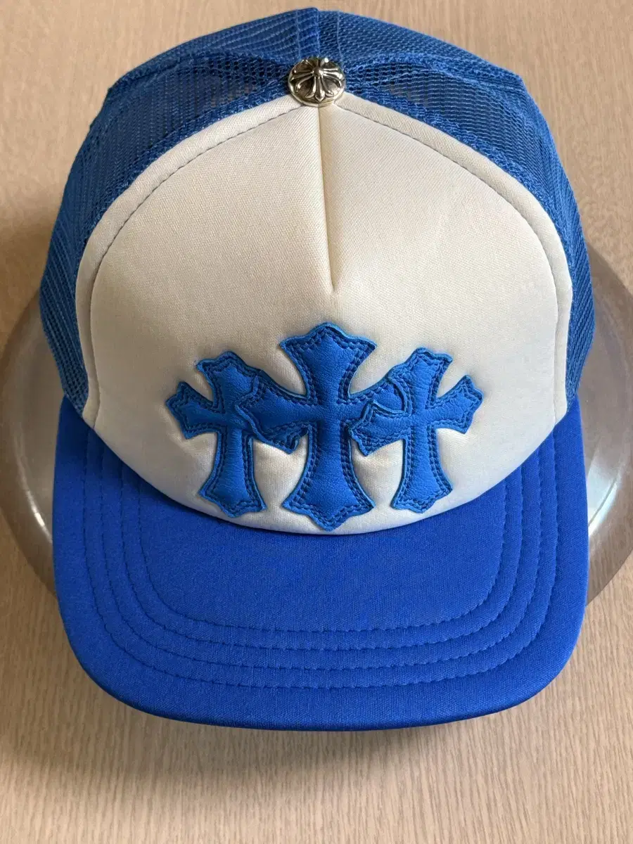 Chrome Hearts Triple Cross Patch Trucker Cap Hat Bloo