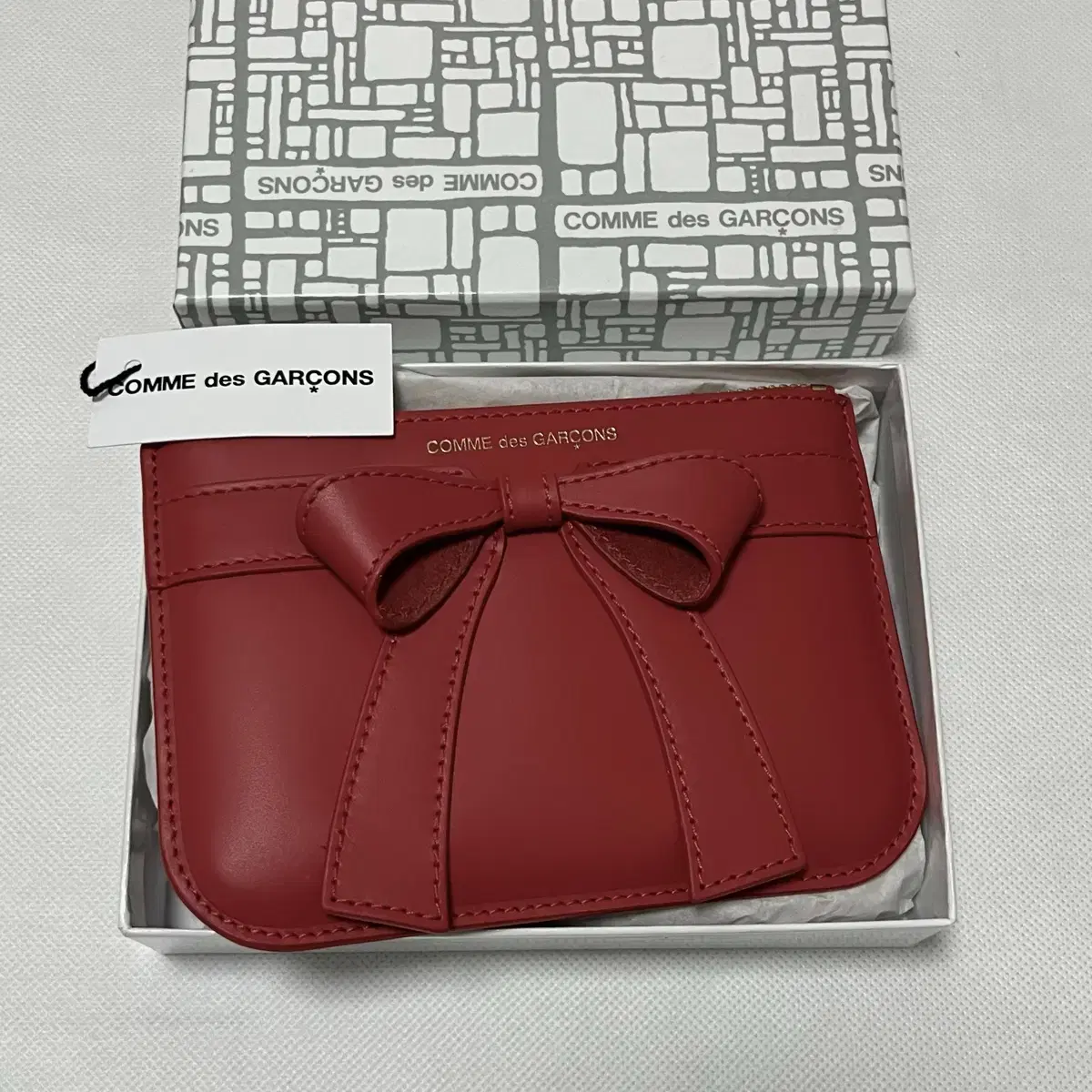 (New Product) COMME des GARÇONS Big Bow Ribbon Wallet/Red