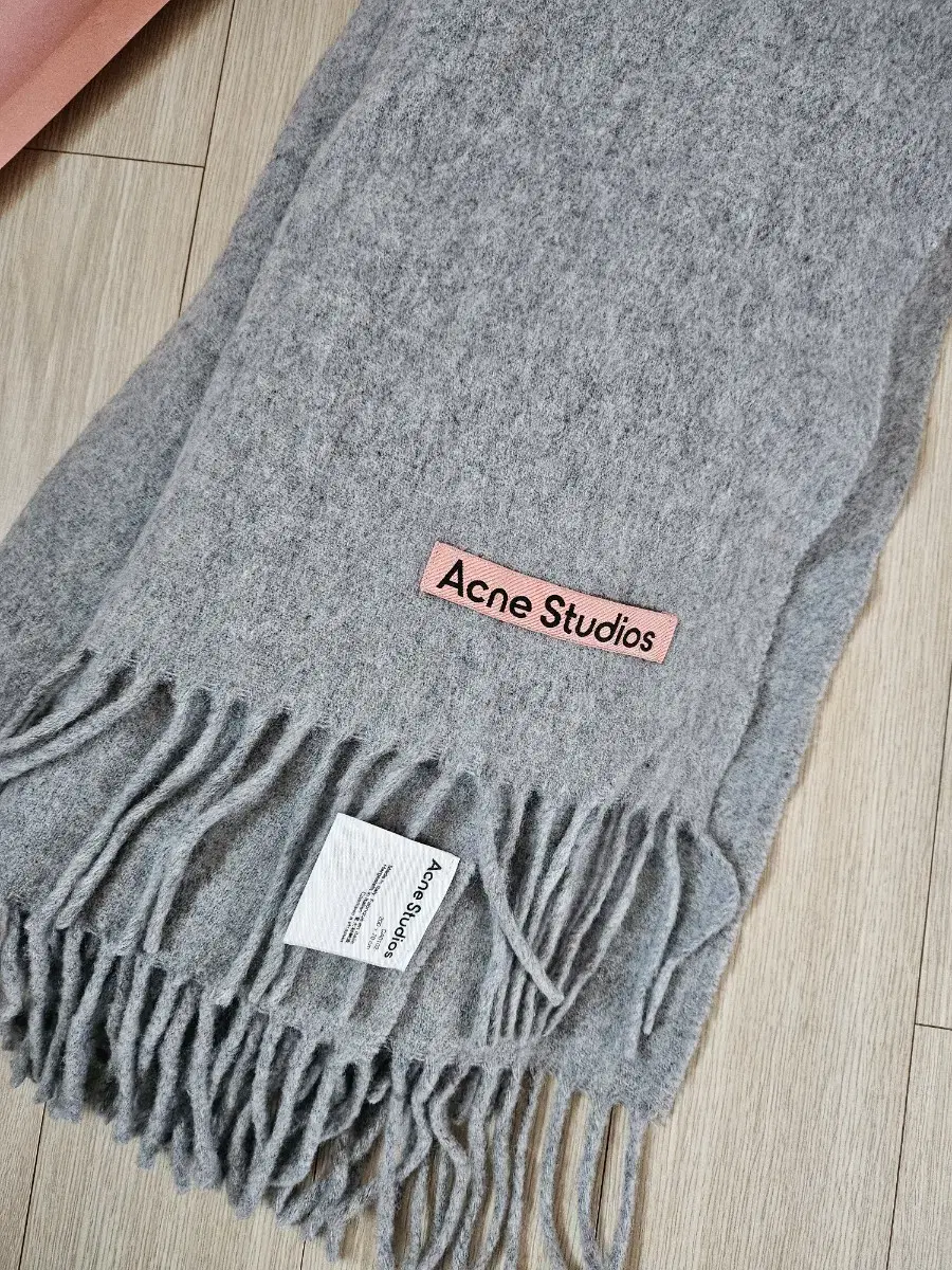 Acne Studios Light Gray Melange Scarf