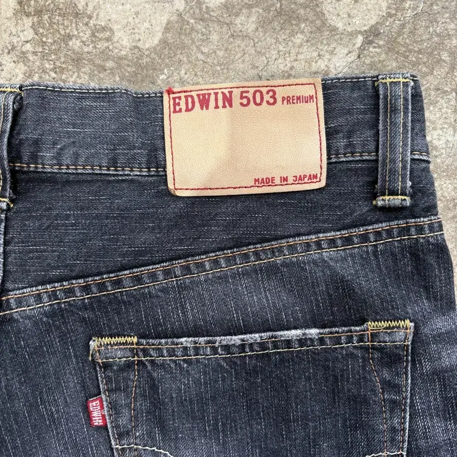 made japan Edwin503 흑청 워싱 팬츠