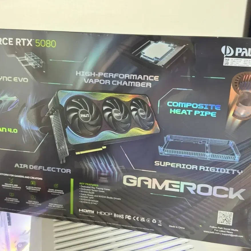 palit rtx5080 gamerock oc 미개봉