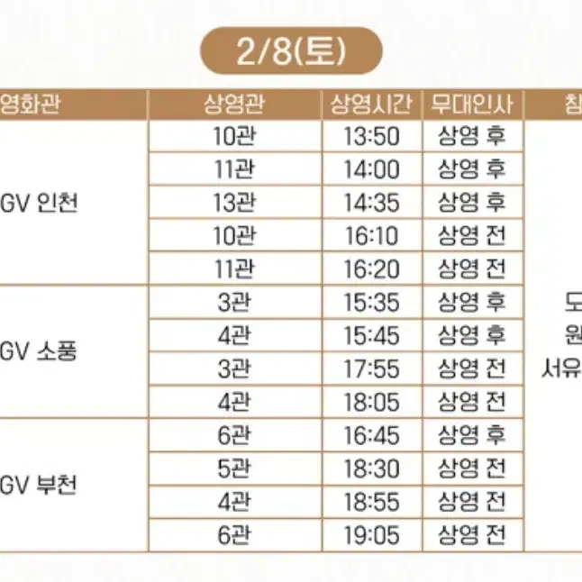 [말할 수 없는 비밀 무대인사 양도] 2월 8일 9일 통로 1인