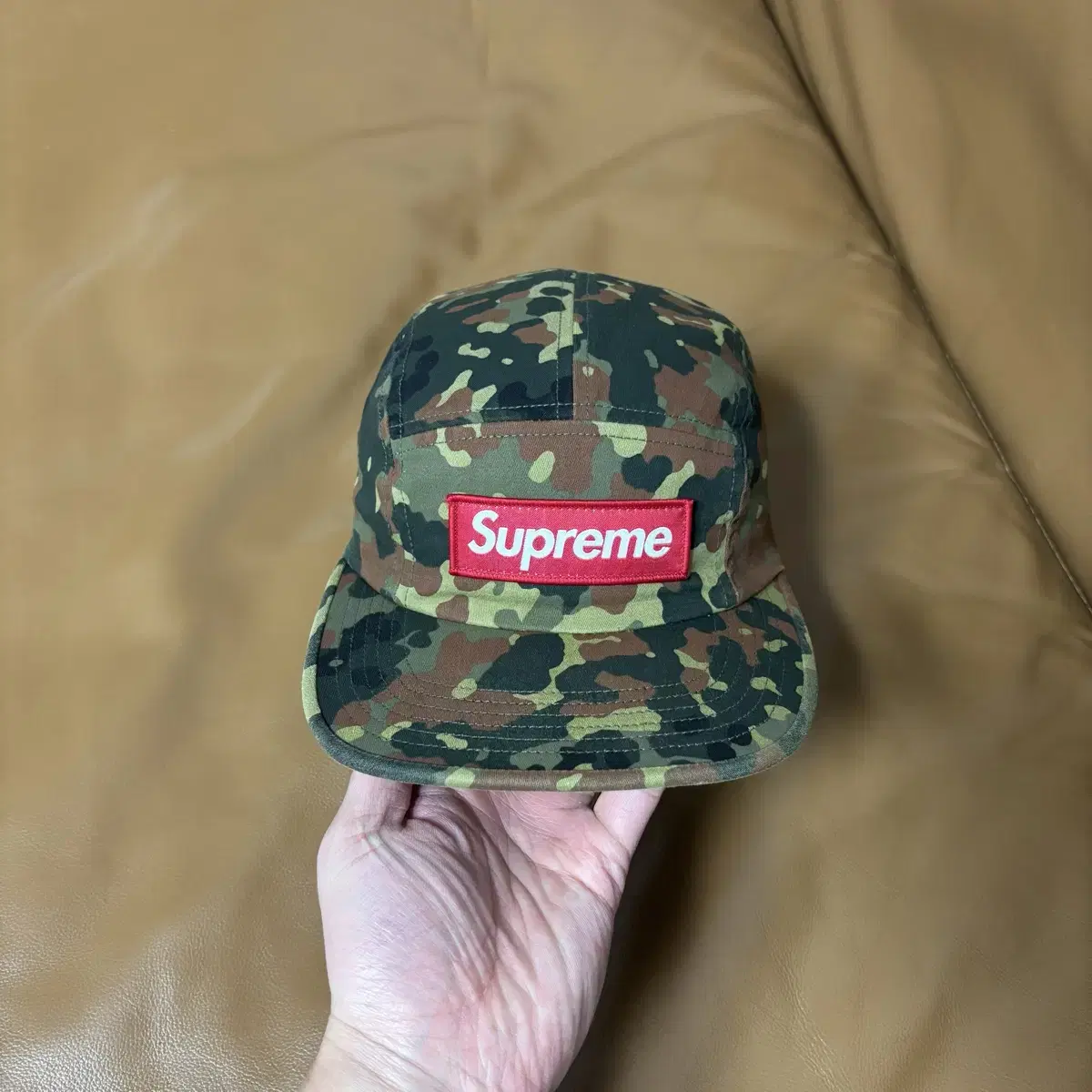 Supreme 슈프림 밀리터리 카모 캠프캡 모자 (Washed Camo)