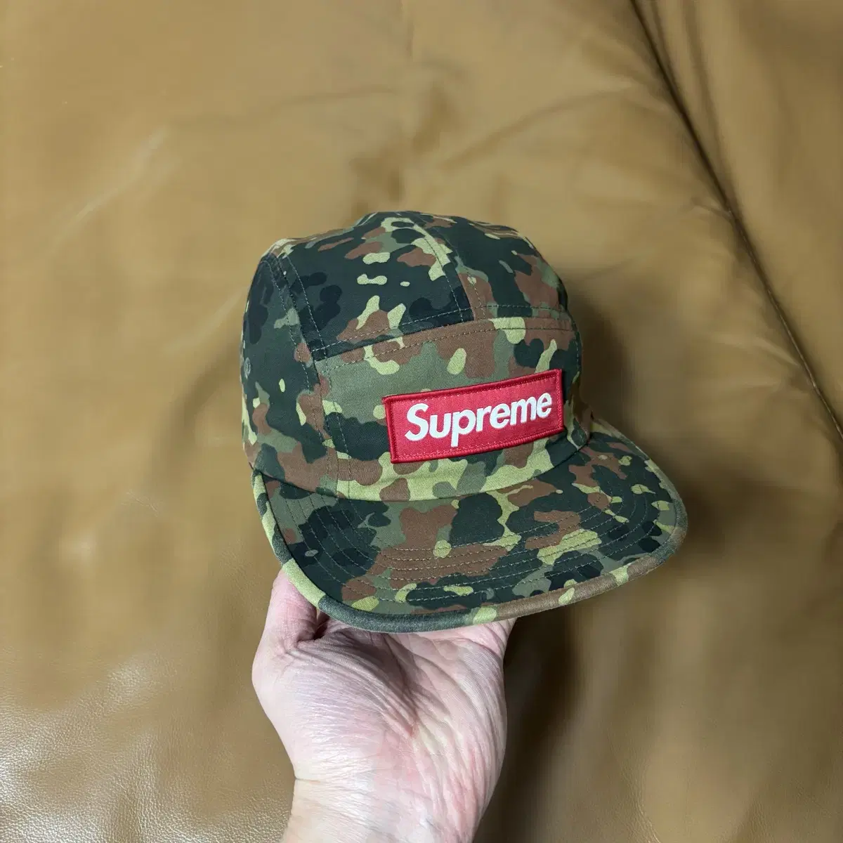 Supreme 슈프림 밀리터리 카모 캠프캡 모자 (Washed Camo)