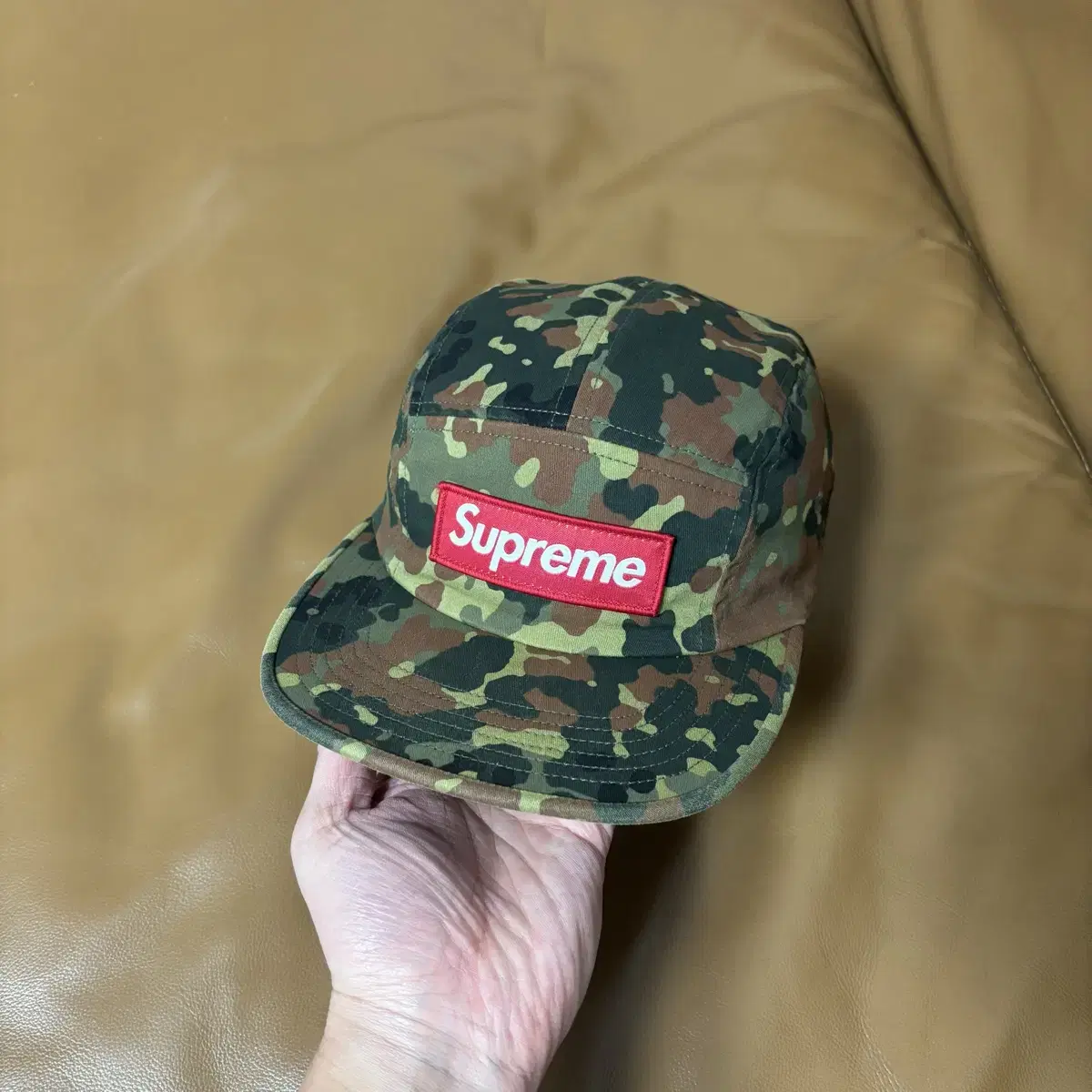 Supreme 슈프림 밀리터리 카모 캠프캡 모자 (Washed Camo)