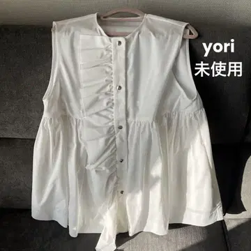yori 더블 프릴 질레 화이트 36