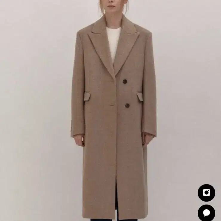 아바몰리 PEAKED SEMI DOUBLE COAT (BEIGE)