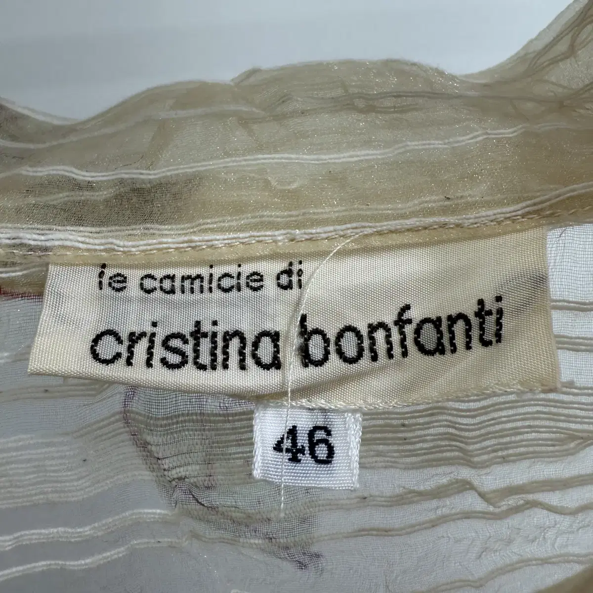 CRISTINA BONFANTI시스루 셔츠  (Made in Italy)