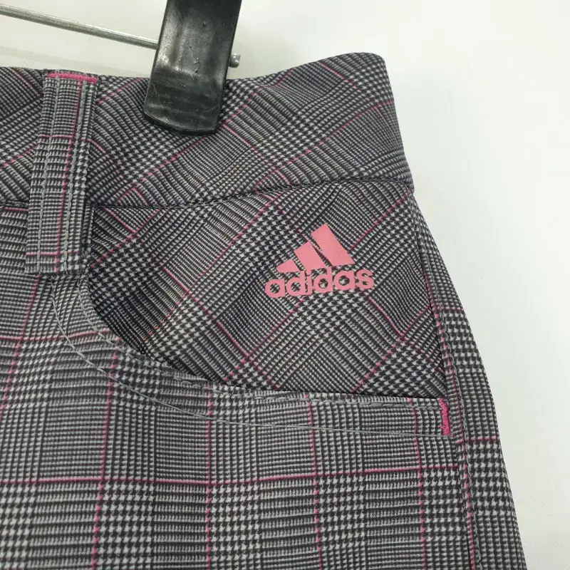 F5999 ADIDAS 여27인치 배색 그레이 체크 팬츠/더크