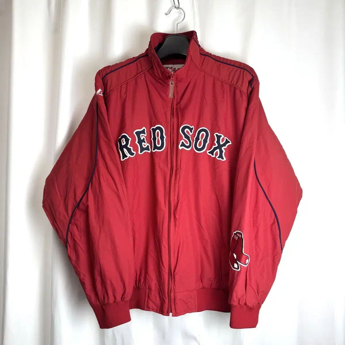 Majestic Old School Vintage Boston Red Sox Big Logo Windbreaker Jacket Jumper