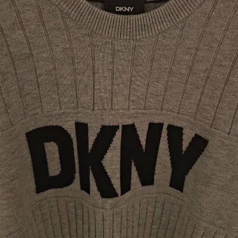 DKNY 로고 울 혼방니트 M