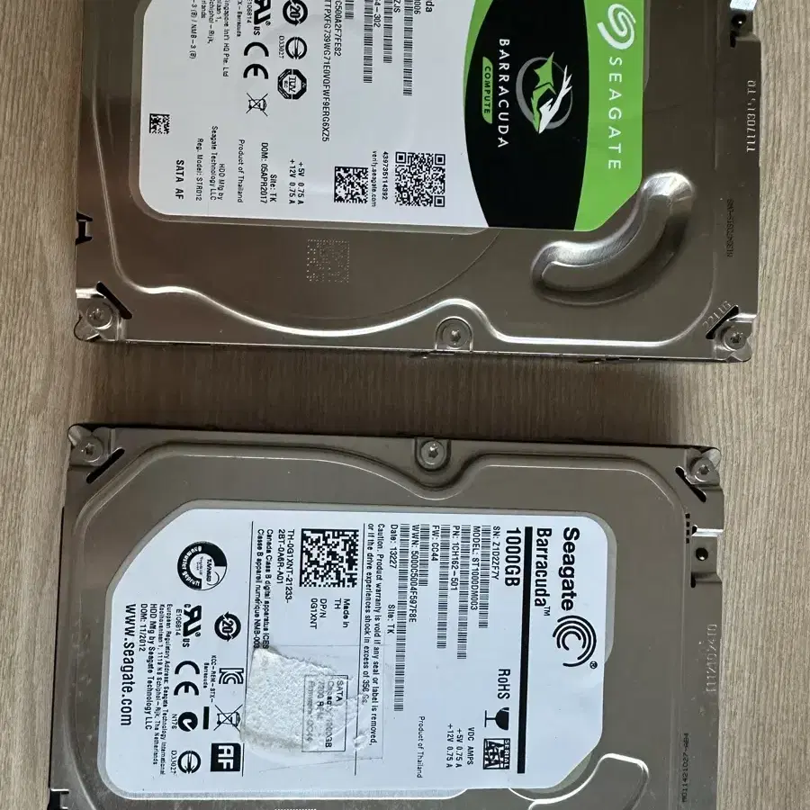 시게이트 바라쿠다 1TB, 2TB 팔아요