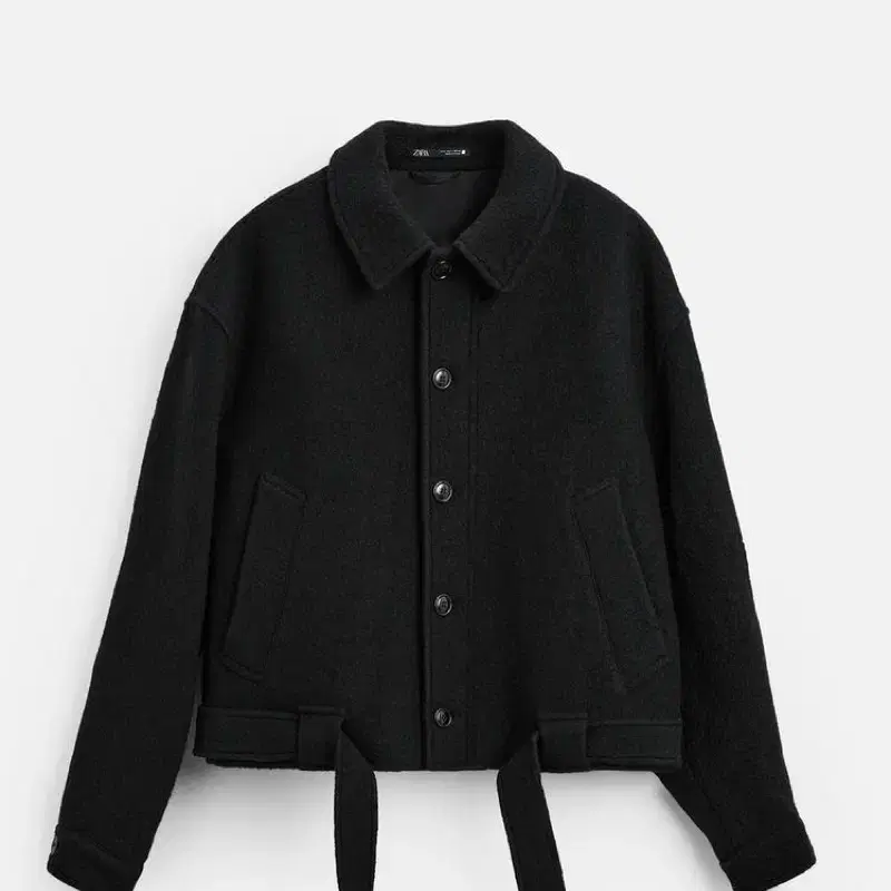 Zara 부클 텍스처 울 점퍼 자켓