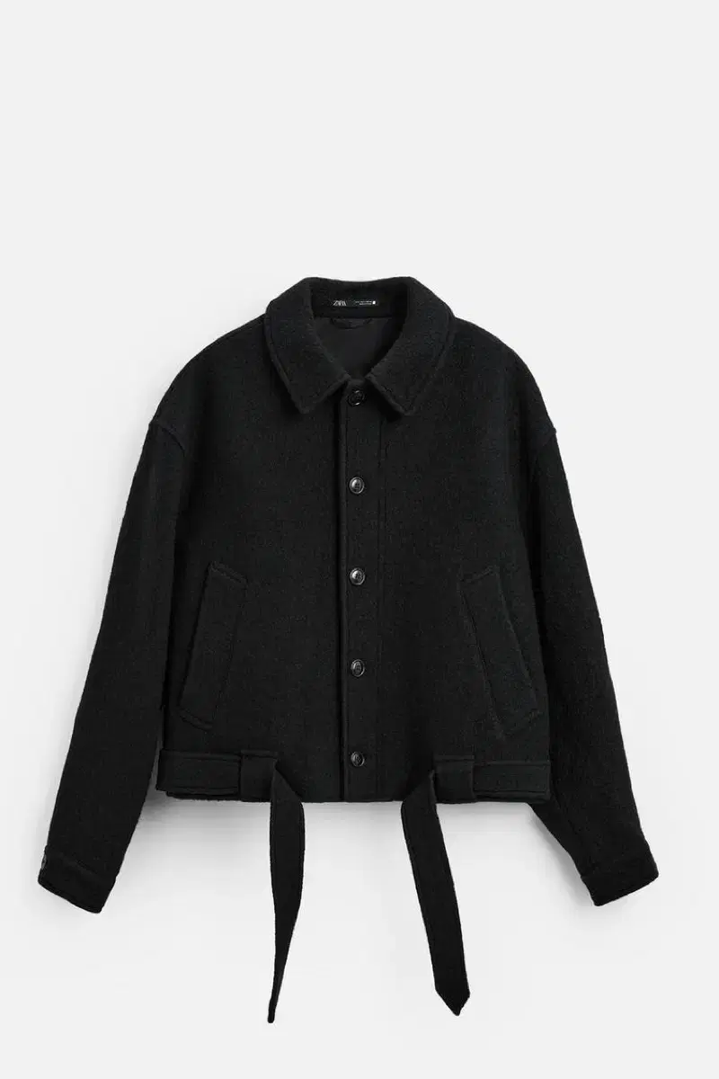 Zara 부클 텍스처 울 점퍼 자켓