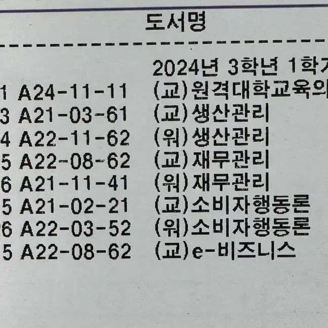 방송대 교재(경영학과 새책) 판매