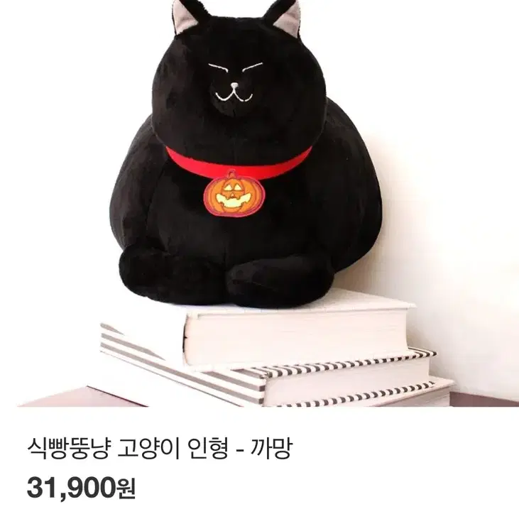 식빵뚱냥 인형 까망