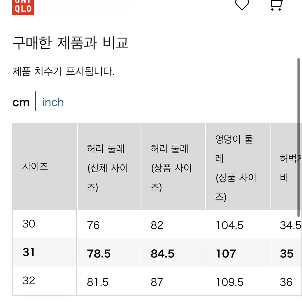 [31] 유니클로 와이드스트레이트진