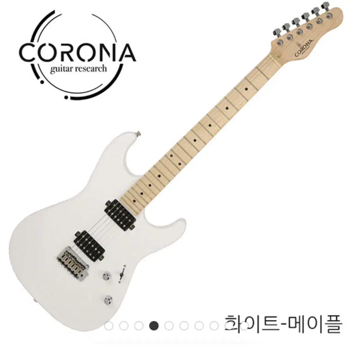 Corona Modern Standard Electric Guitar White + Cort Amplifier For Sale