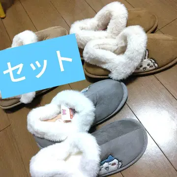 시마무라 치이카와 (먼작귀) 토끼 하치와레 3족 세트 보아 신발 M사이즈