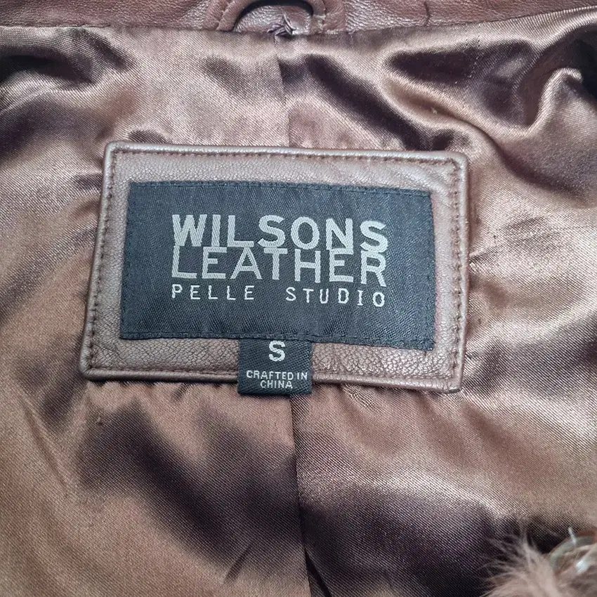 WILSONS LEATHER 여성 내피퍼 가죽자켓 브라운S(HU3672)