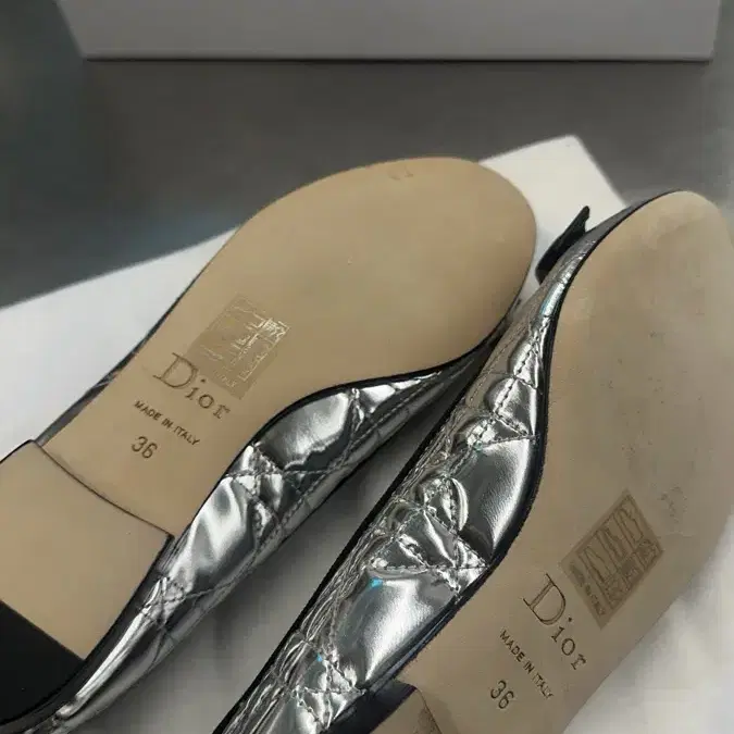 dior ballerine 864 argent 36사이즈 발레리나 플랫