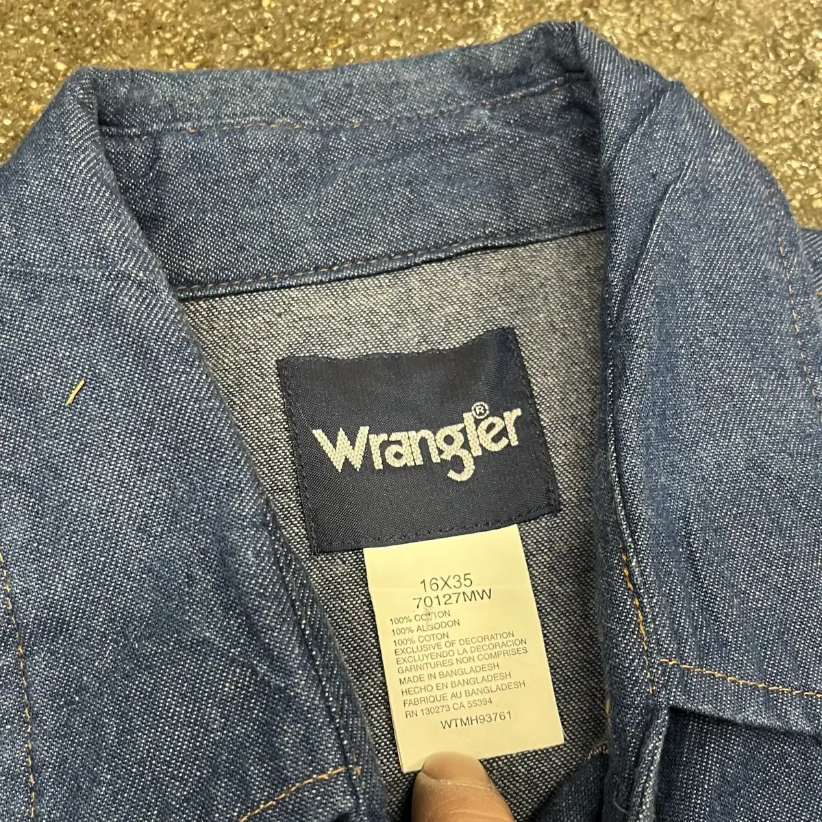 Wrangler 웨스턴 데님 셔츠 (100-105)