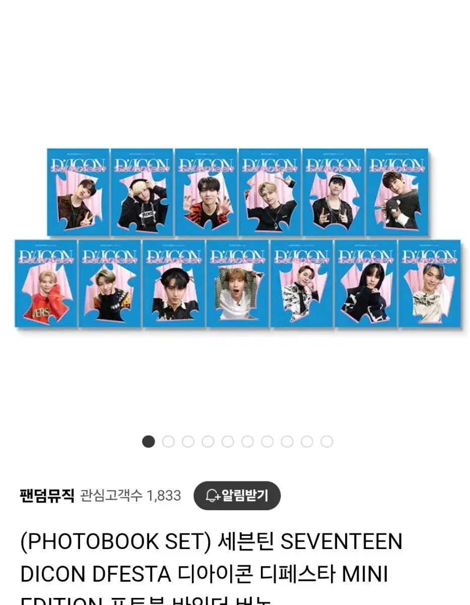 !!원가이하/급처)세븐틴 디아이콘 포토북 바인더(에스쿱스ver.)