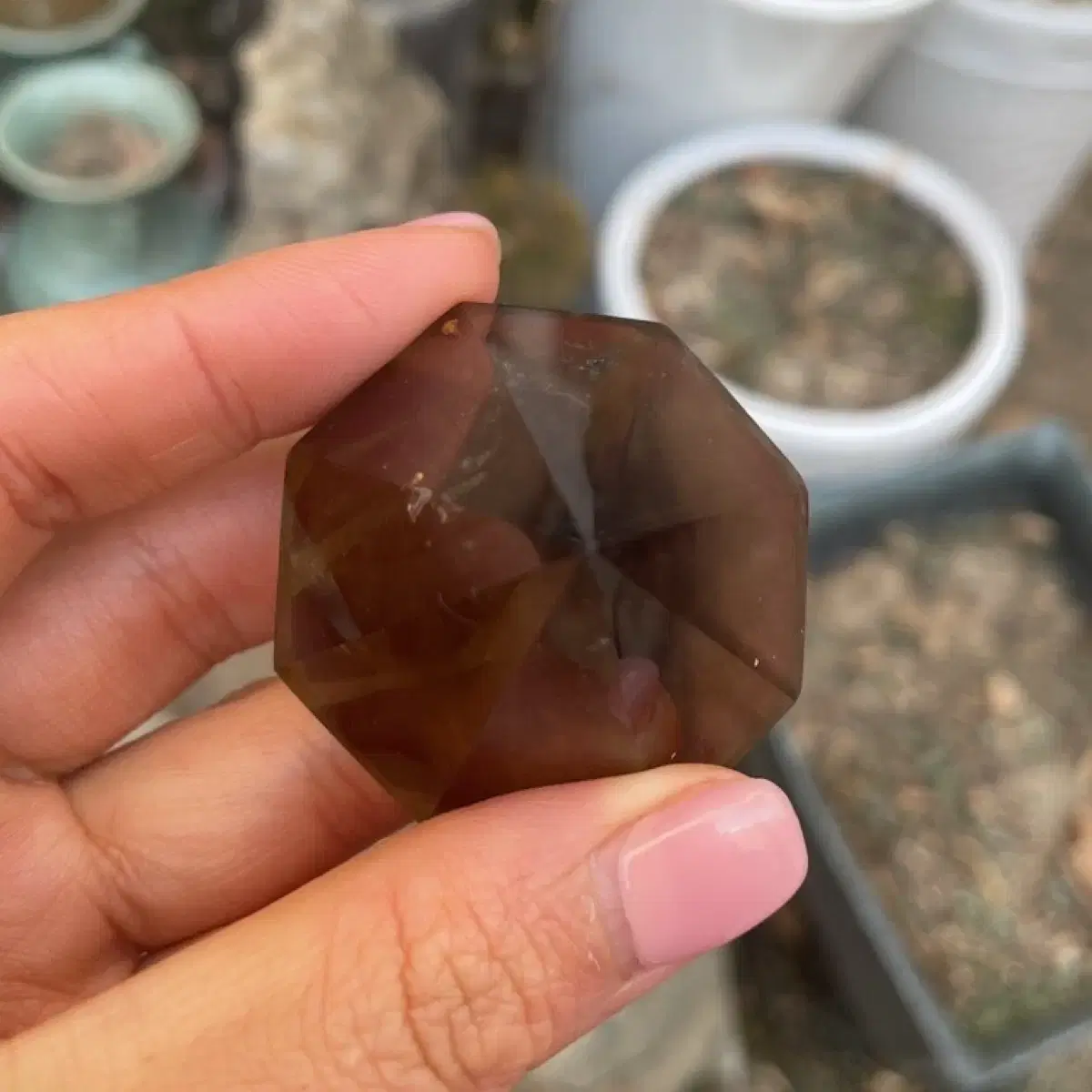 smoky quartz diamond **imperfect**