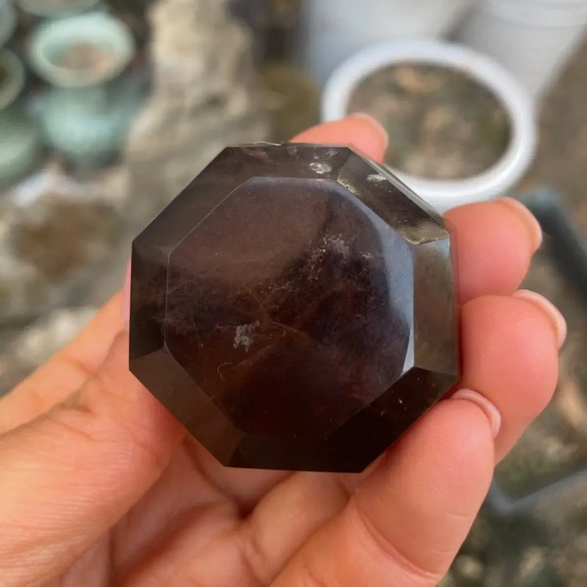 smoky quartz diamond **imperfect**