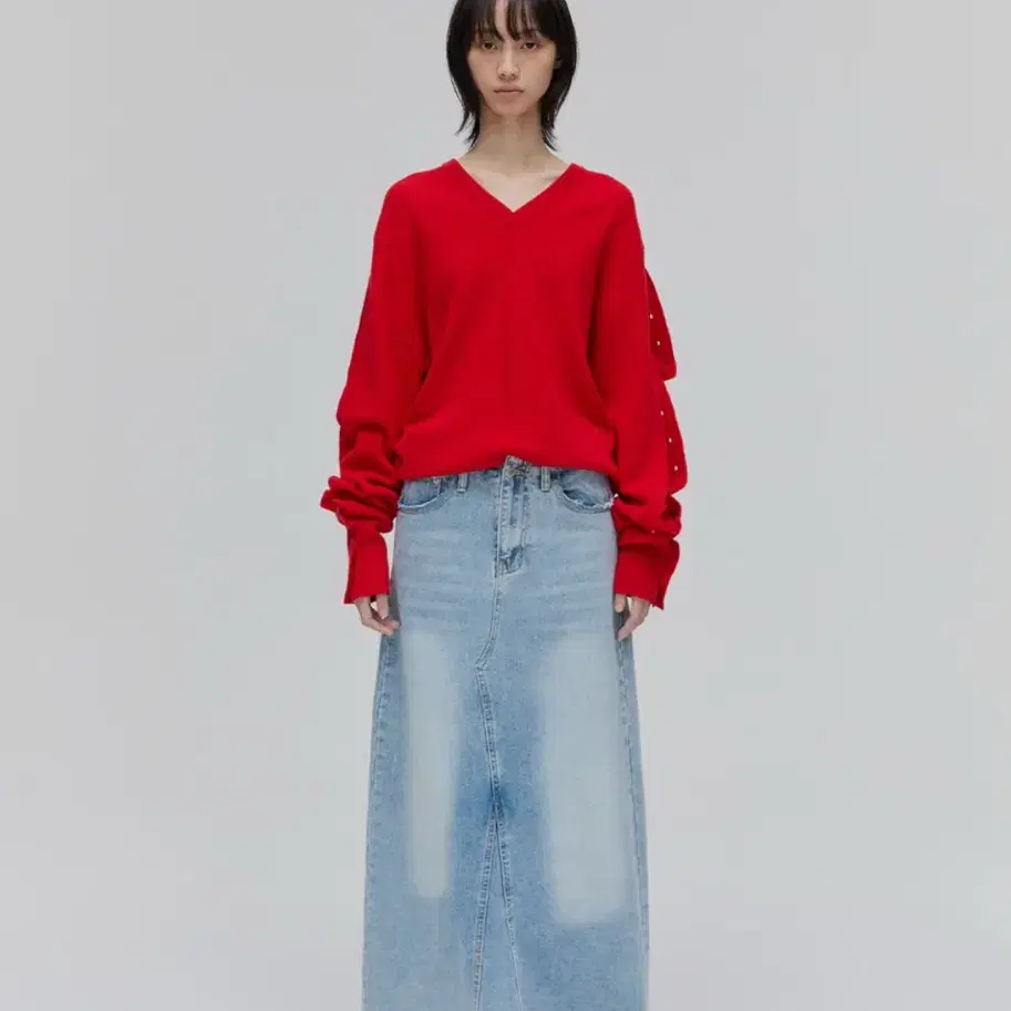 플리즈프로젝트 맥시 데님 스커트 롱치마 MAXI DENIM SKIRT