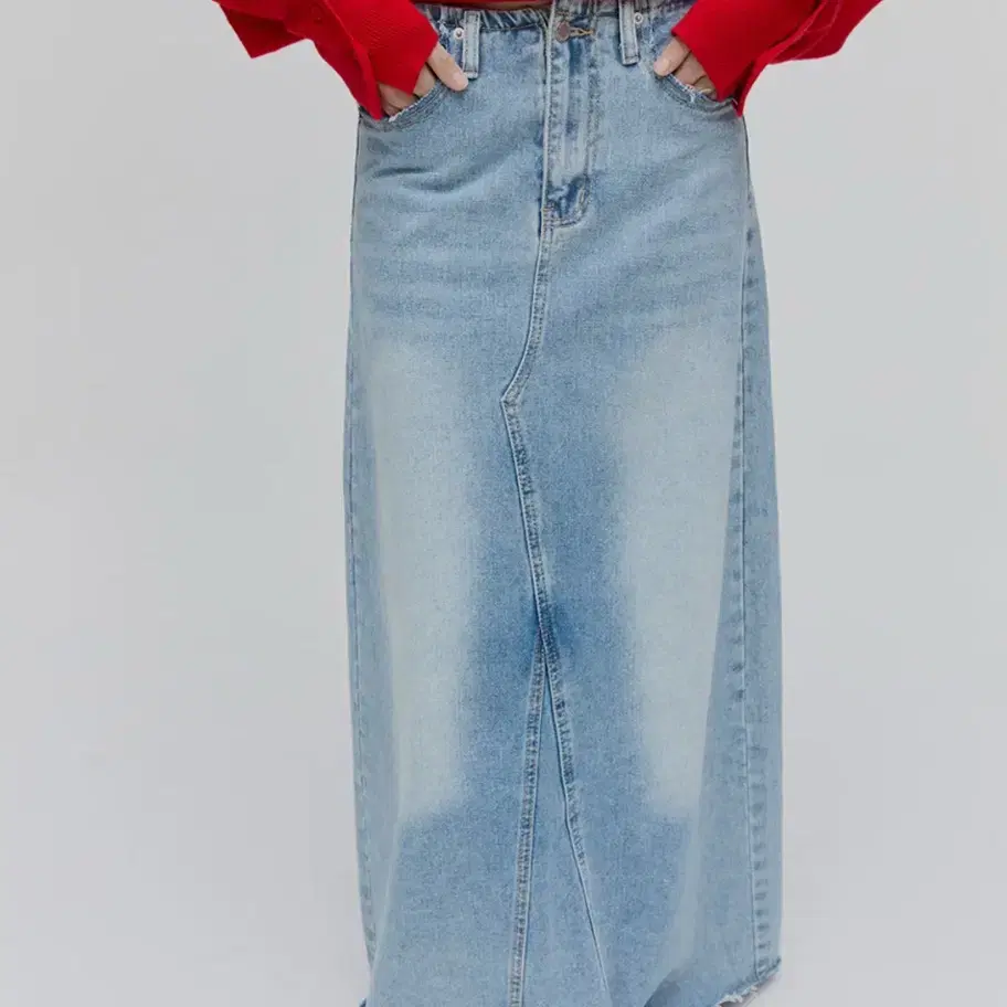 플리즈프로젝트 맥시 데님 스커트 롱치마 MAXI DENIM SKIRT