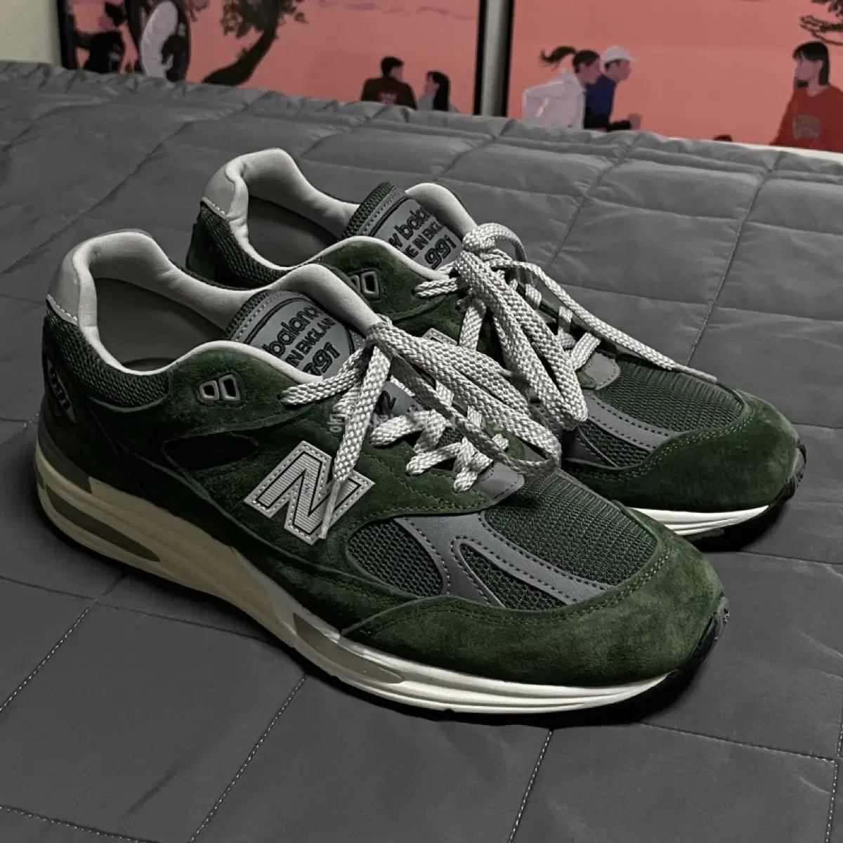 뉴발란스 991 v2 made in UK 콤부 그린 260