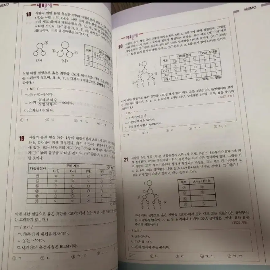 강남대성수업 교재 생명과학 풀세트(개념+기출+N제)