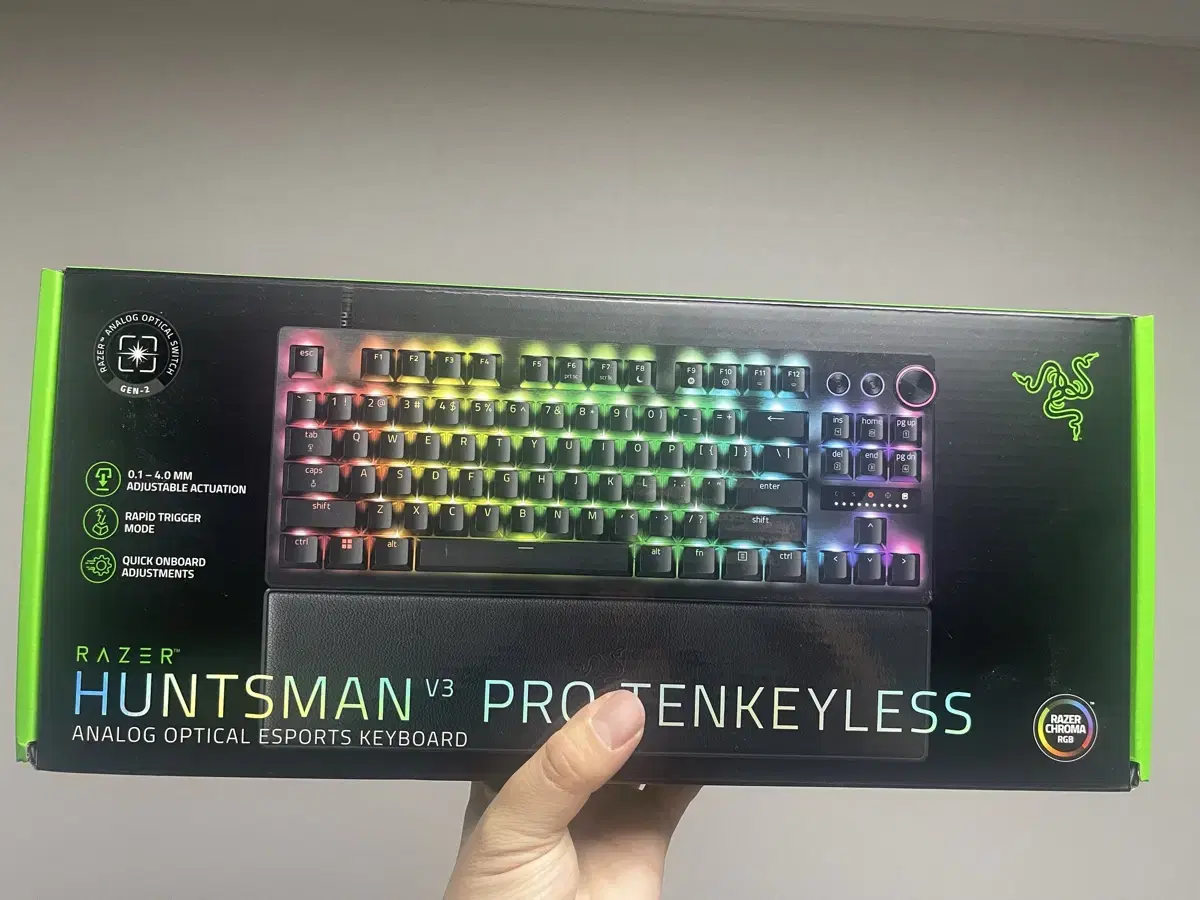 레이저 헌츠맨 v3 pro tkl 래피드트리거 게이밍 키보드