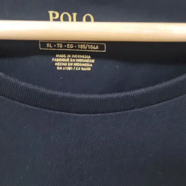 폴로  Ralph Lauren 블랙 반팔 티 공용 XL A556