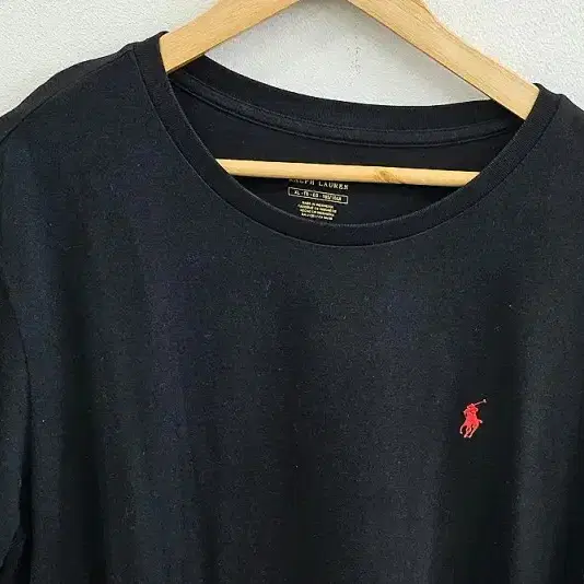 폴로  Ralph Lauren 블랙 반팔 티 공용 XL A556