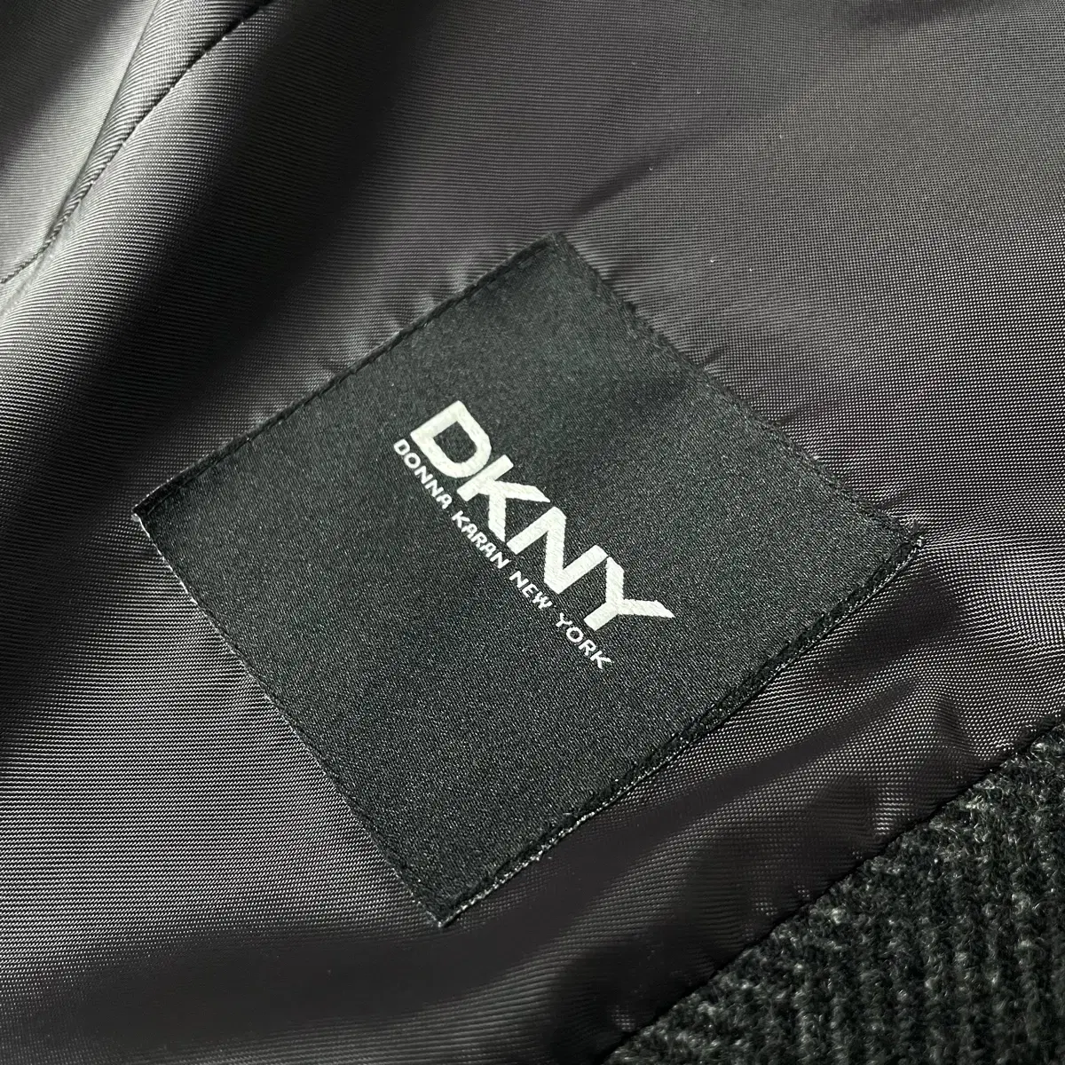 DKNY 도나카란 뉴욕 헤링본 울 코트