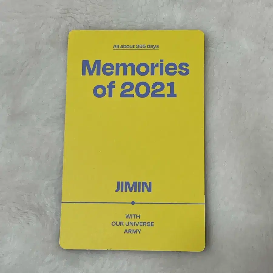 Memories of 2021 Blu-ray 블루레이 메모리즈 지민 포카