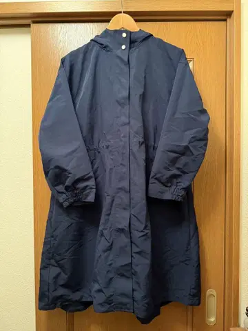 네이비 롱 마운틴 후드 부착 후드 부착 롱패딩