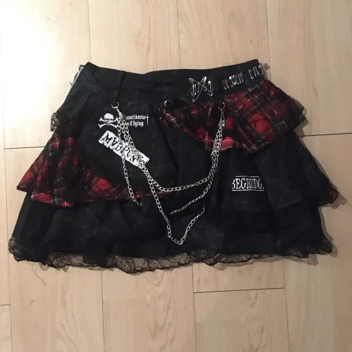 Madpunks red plaid skirt madpunks