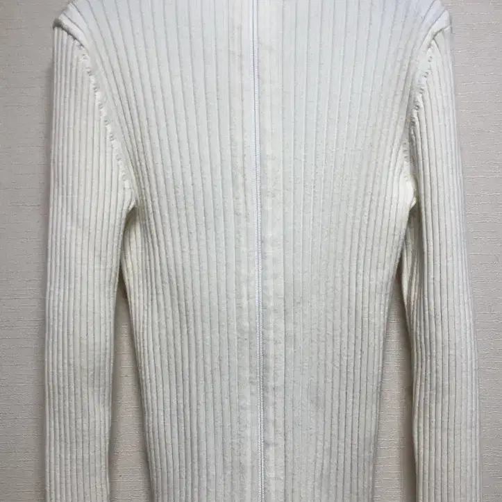 아모멘토 리브드 하이넥 가디건 ribbed high neck