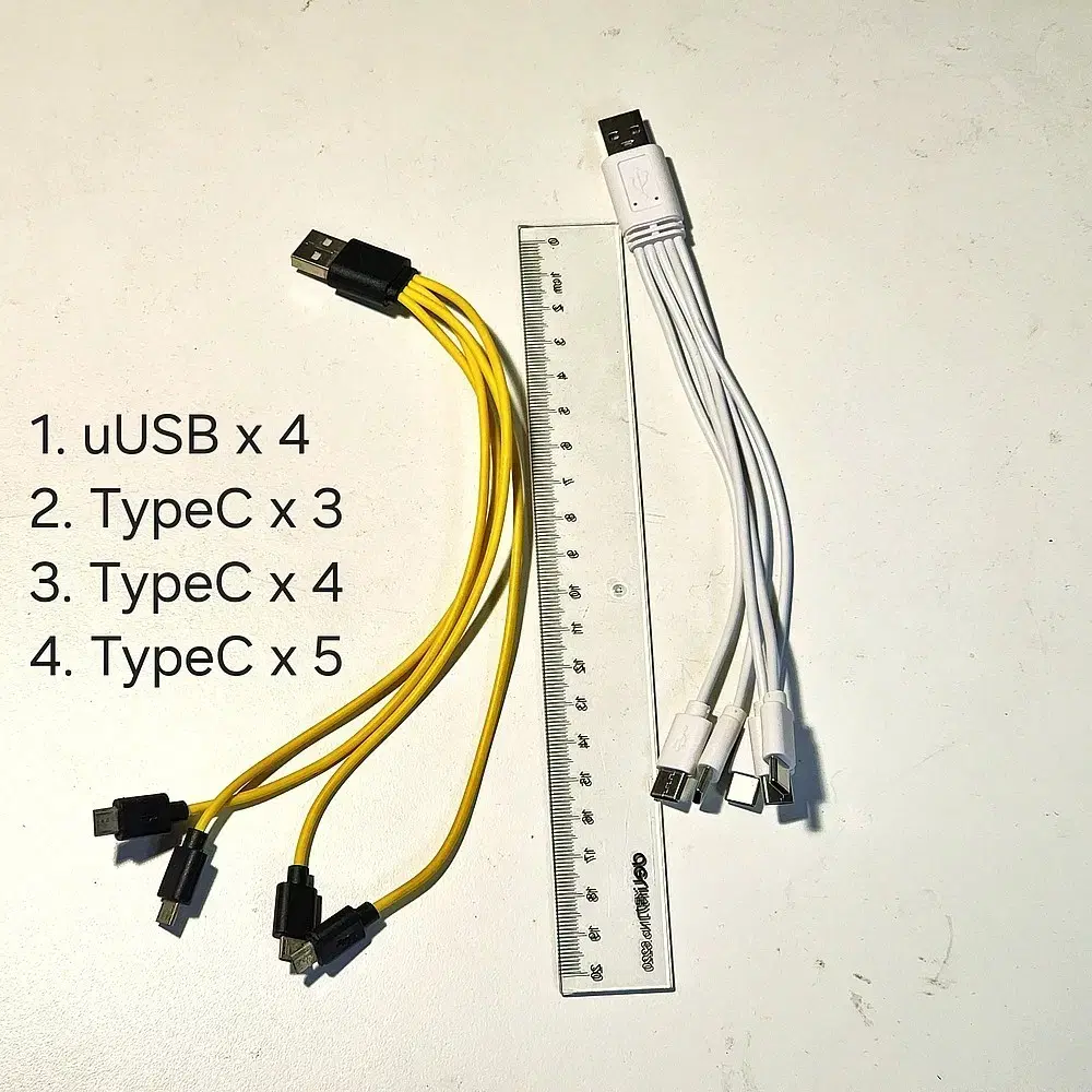 USB 멀티 케이블 uUSB, TypeC(1a3c, 1a4c, 1a5c)