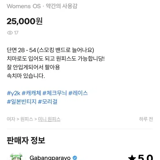 캐캐체깔 치마 겸 원피스