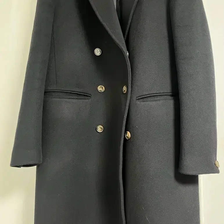 새터 Double Breasted Wool Coat