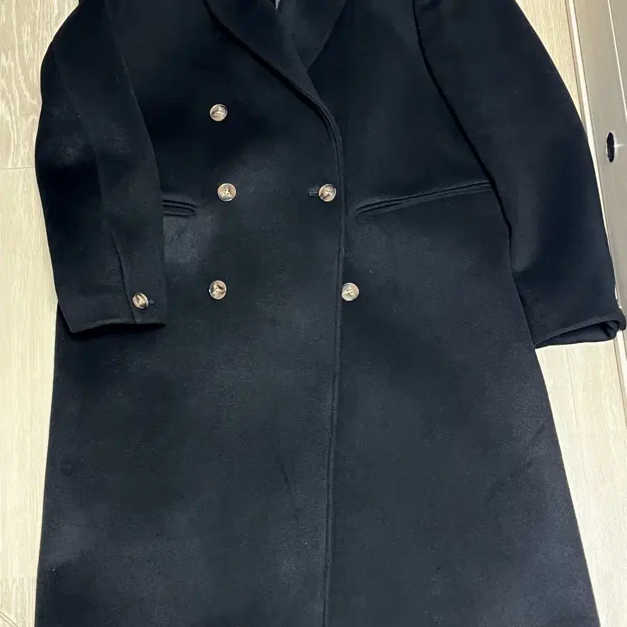 새터 Double Breasted Wool Coat