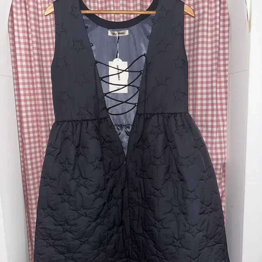 솔티페블 STAR QUILTING DRESS [NAVY]