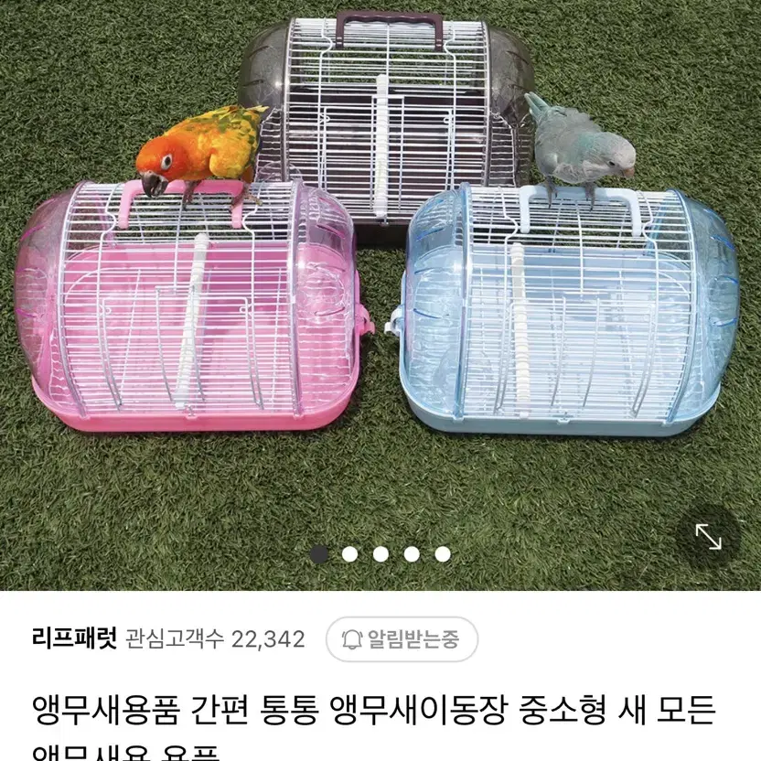 새상품 앵무새 이동장 그레이