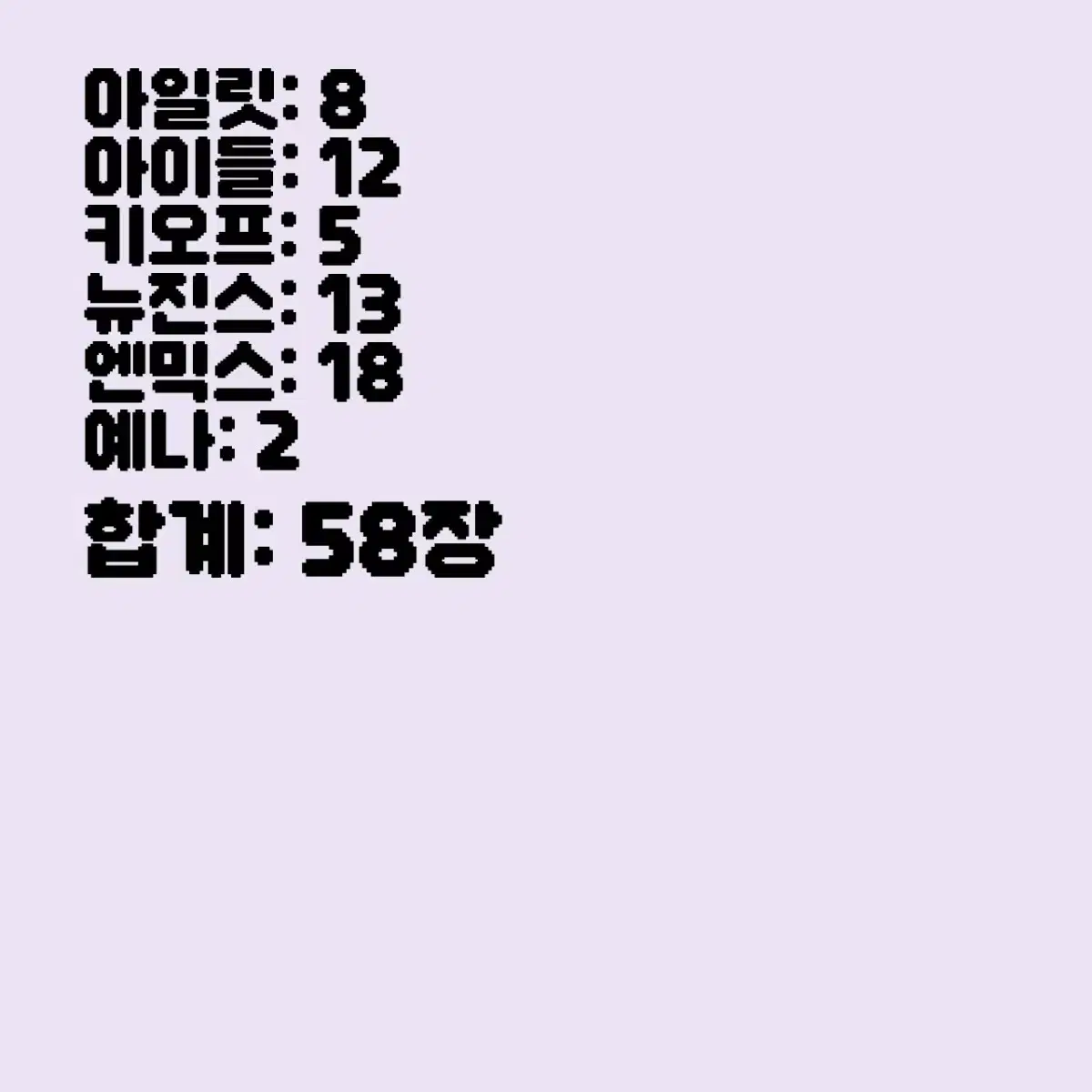 여돌 랜포 엔믹스, 예나, 키오프, 뉴진스, 아일릿, 아이들